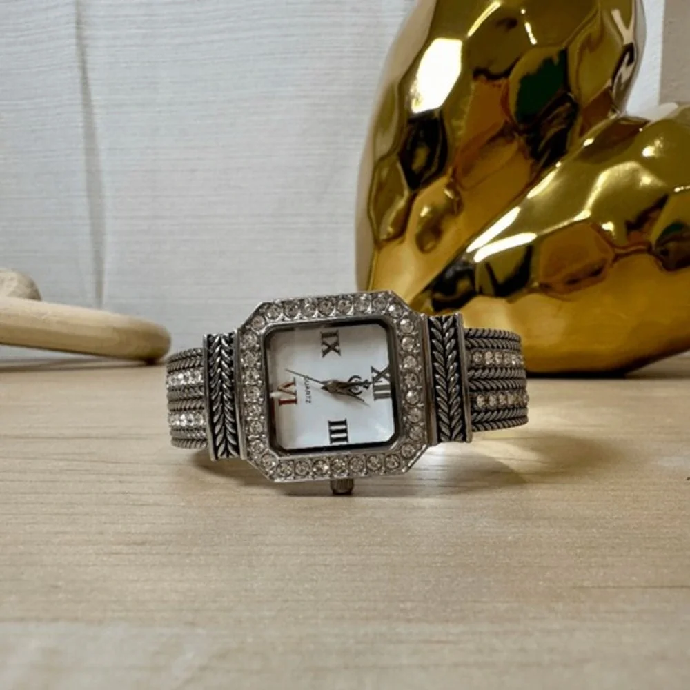 Premier Designs Silver Cuff Watch